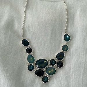 Aqua and Blue stones necklace.